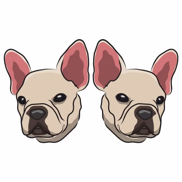 Frenchie Pug Dog Decal, Dog Lover Decor Vinyl Sticker